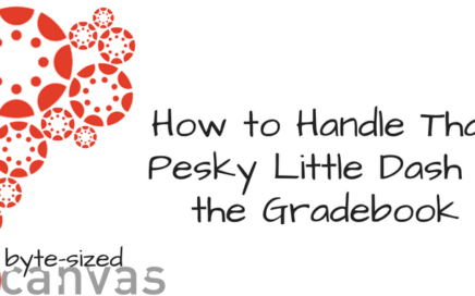 How to handle that pesky little dash in the gradebook