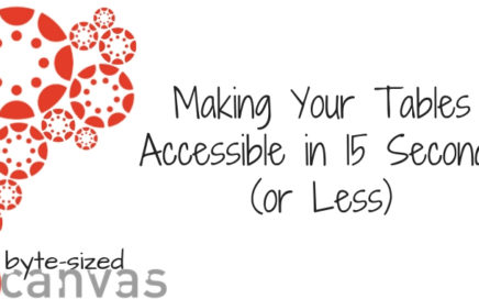 Making your tables accessible in 15 seconds or less