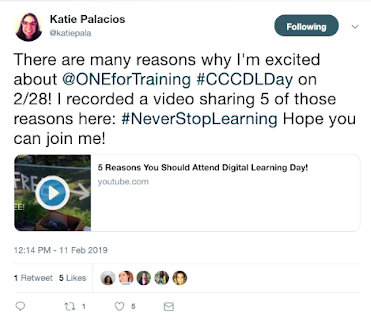 Katie Palacios' Tweet explaining the 5 reasons video