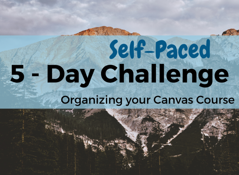 5 Day Course Programme 5-Day Challenge: Organizing your Canvas Course - Online Network of ...